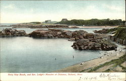 Forty Step Beach & Sen. Lodge's Mansion at Distance Nahant, MA Postcard Postcard Postcard