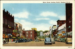 Main Street looking North Nashua, NH Postcard Postcard Postcard