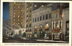 Mayflower Hotel and Harvey's Restaurant Postcard