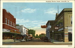 Business Section Scene Leesville, LA Postcard Postcard Postcard