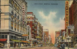 Main Street Memphis, TN Postcard Postcard Postcard