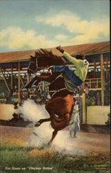 Pat Sloan on Chicken Buttes Rodeos Postcard Postcard Postcard