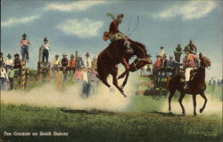 Tex Crockett on South Dakota Rodeos Postcard Postcard Postcard