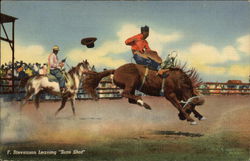 F. Stevenson Leaving "Sure Shot" Rodeos Postcard Postcard Postcard