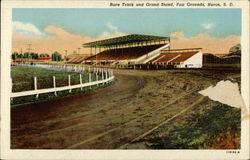 Race Track and Grand Stand, Fair Grounds Postcard