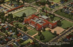 Air View, Bosse High School and Enlow Field Evansville, IN Postcard Postcard Postcard