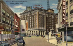 Monroe Avenue Looking West Postcard