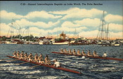 Annual Intercollegiate Regatta on Lake Worth, The Palm Beaches Florida Postcard Postcard Postcard