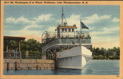 M.V. Mt. Washington II at Wharf Postcard