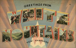 Greetings from White Mountains New Hampshire Postcard Postcard Postcard