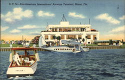 Pan-American International Airways Terminal Miami, FL Postcard Postcard Postcard