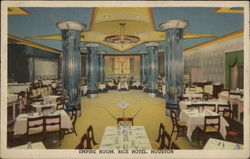 Rice Hotel - Empire Room Houston, TX Postcard Postcard Postcard