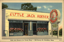 Little Jack Horner's Ice Cream Shop Brookline, MA Postcard Postcard Postcard