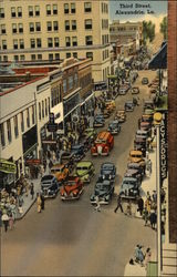 Third Street Alexandria, LA Postcard Postcard Postcard