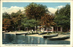 "Pine Beach Camp" Great Lake Belgrade Lakes, ME Postcard Postcard Postcard