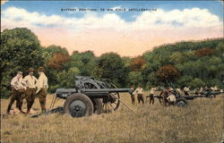 Battery Position, 75 mm Field Artillery Postcard