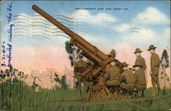 Anti-Aircraft Gun and Crew Postcard