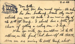 USO Letter From Soldier Postcard