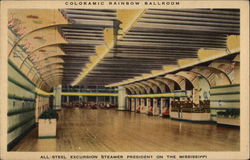 Excursion Steamer "President" - Rainbow Ballroom Interiors Postcard Postcard Postcard