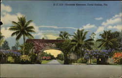 Granada Entrance Coral Gables, FL Postcard Postcard Postcard