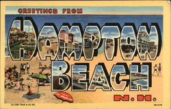 Greetings From Hampton Beach New Hampshire Postcard Postcard Postcard