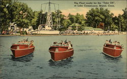 The Fleet on Lake Compounce Bristol, CT Postcard Postcard Postcard