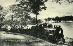 Lake Shore Route of the Famous Gillette Railroad, Lake Compounce Bristol, CT Postcard Postcard Postcard