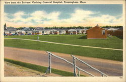 View from the Terrace, Cushing General Hospital Framingham, MA Postcard Postcard Postcard