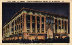 The Harris Company Department Store San Bernardino, CA Postcard Postcard Postcard