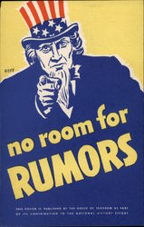 No Room for Rumors - Uncle Sam Postcard