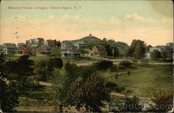 Mansion House Cottages Fishers Island, NY Postcard