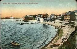 Beach and Cottages, Bass Point Nahant, MA Postcard Postcard Postcard