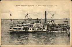 Steamer "General Lincoln" at Bass Point Postcard