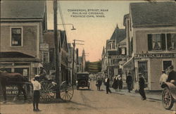 Commercial Street, Near railroad Crossing Provincetown, MA Postcard Postcard Postcard