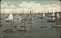 New York Fleet from Rockmere Postcard