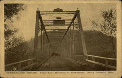 Sunderland Bridge, Sugar Loaf Mountain in Background South Deerfield, MA Postcard Postcard Postcard