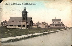 Church and Cottages Postcard