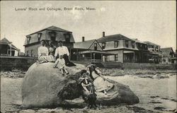 Lovers' Rock and Cottages Postcard