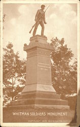 Whitman Soldiers Monument Massachusetts Postcard Postcard Postcard