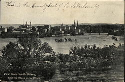 View Showing Ottawa and Fox Rivers Postcard