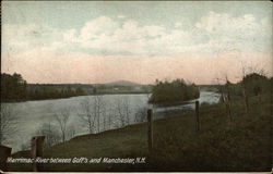 Merrimac River between Goff's and Manchester New Hampshire Postcard Postcard Postcard