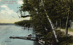 Along the Shore, Lake Massabesic Postcard