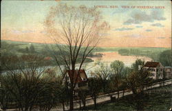 View of Merrimac River Lowell, MA Postcard Postcard Postcard