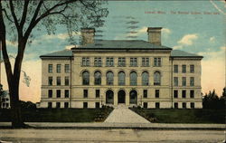 The Normal School, Front View Lowell, MA Postcard Postcard Postcard