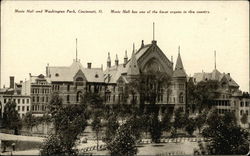 Music Hall and Washington Park Cincinnati, OH Postcard Postcard Postcard