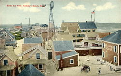 Birds Eye View of Town Salisbury Beach, MA Postcard Postcard Postcard