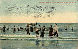 Bathers at Revere Beach Massachusetts Postcard Postcard Postcard