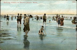 Bathing Scene at Beach Postcard