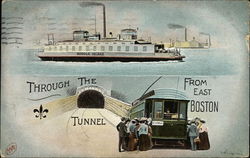 Through the Tunnel from East Boston Massachusetts Postcard Postcard Postcard