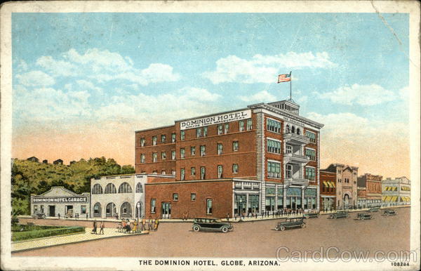 The Dominion Hotel Globe, AZ Postcard